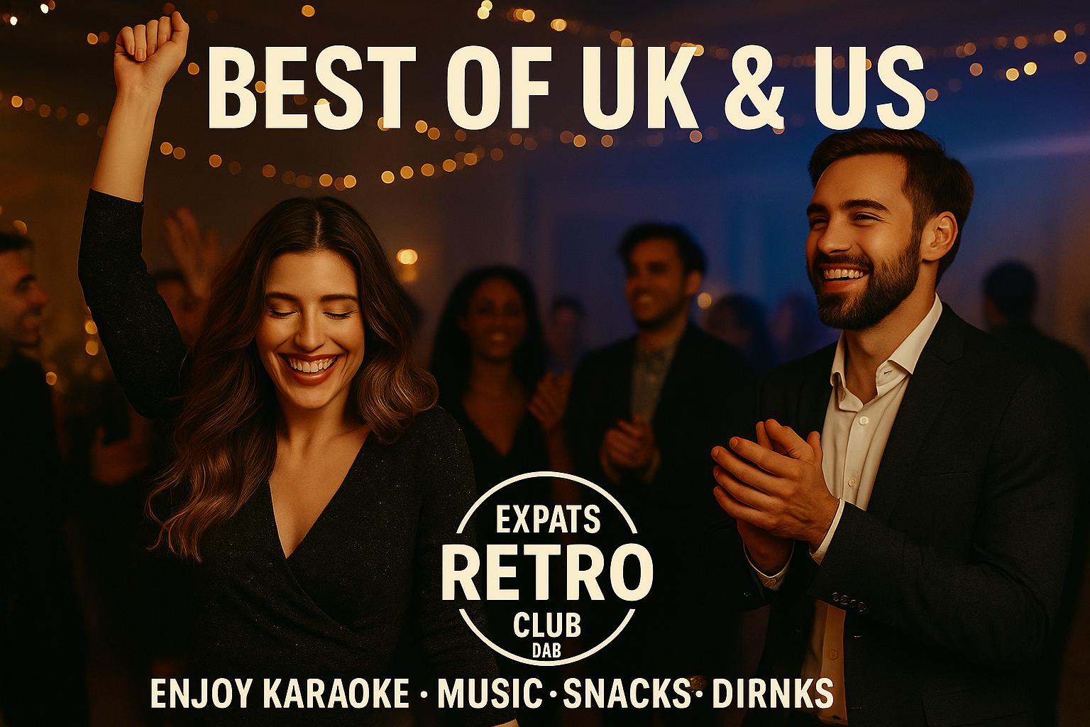 People enjoying karaoke and music at UK & US night